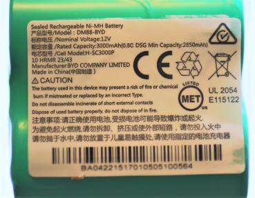 Ecovacs - Battery (Ni-MH, 12 V, 3000 mAh) - 10002167